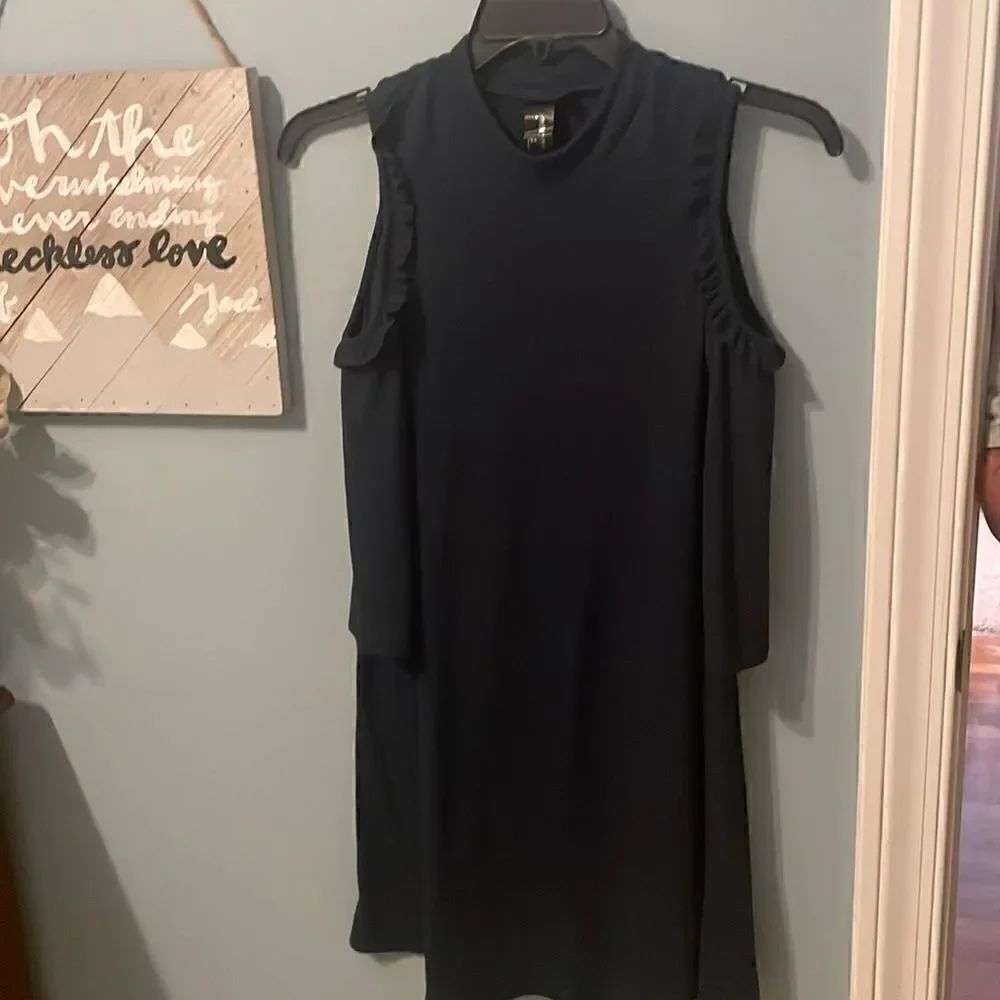 Trixxi Navy Cold Shoulder Dress - M - Excellent Condition